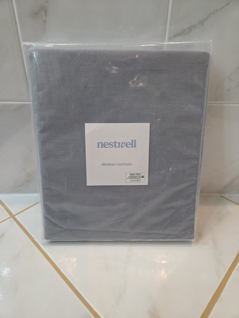 NWT Nestwell Fabric Shower Curtain Blush Pink Rose OEKO-TEX New"